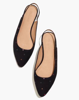 the remi slingback flat in woven leather