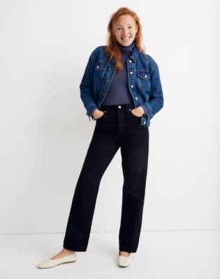 madewell boxy crop jean jacket