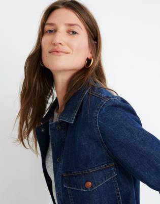 ladies denim shirt jacket