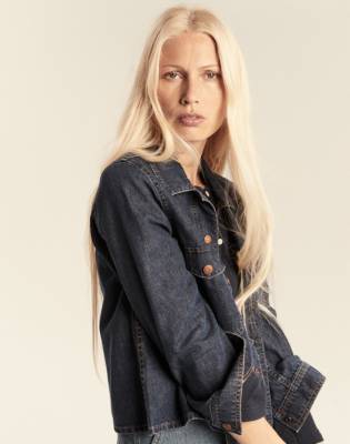 ladies denim shirt jacket