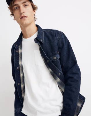 denim flannel lined jacket