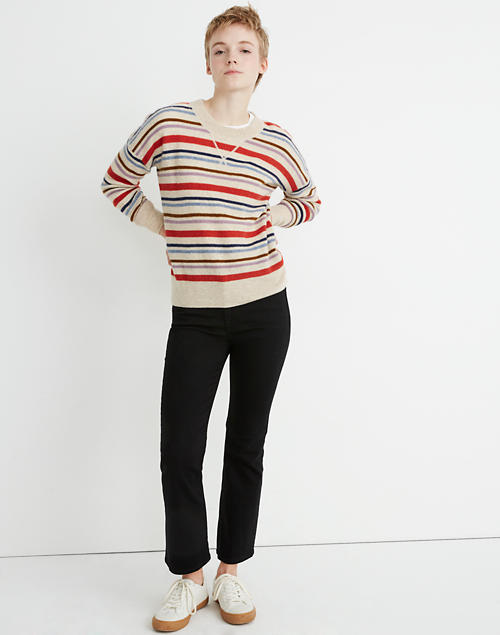 Cashmere Sweatshirt in Woodson Stripe in heather twilight image 1