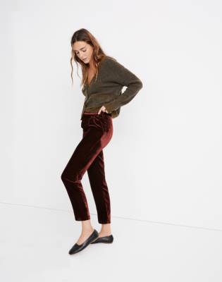 madewell velvet pants