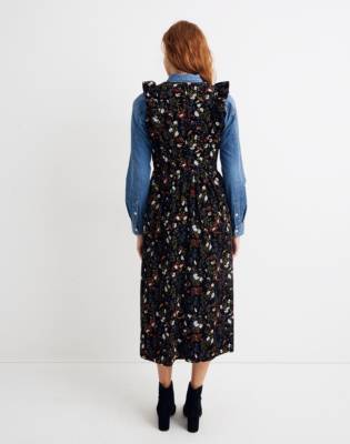 madewell corduroy overall dress