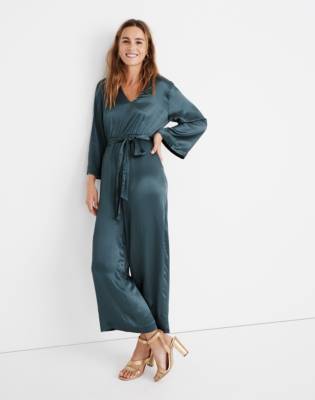 madewell satin pajama jumpsuit