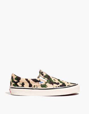 womens camo vans slip on