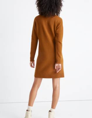 loose turtleneck sweater dress