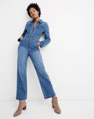 madewell denim coverall jumpsuit