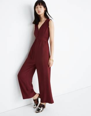 ruffle neck jumpsuit