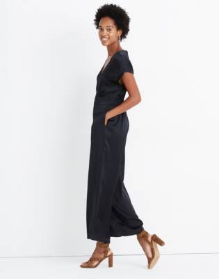 madewell satin pajama jumpsuit