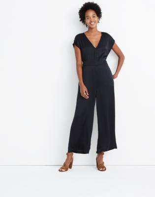 madewell satin pajama jumpsuit