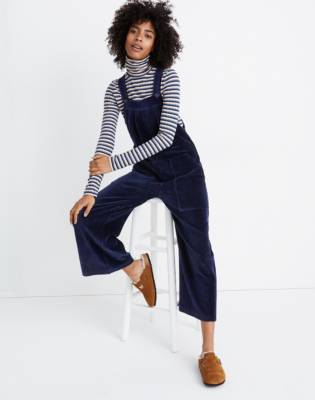 women's black corduroy overalls