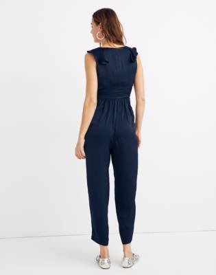 ruffle neck jumpsuit