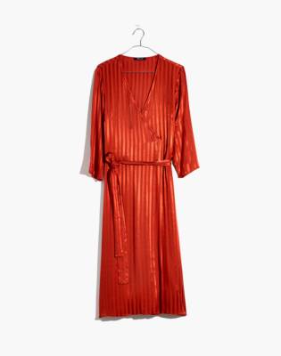 satin wrap dressing gown