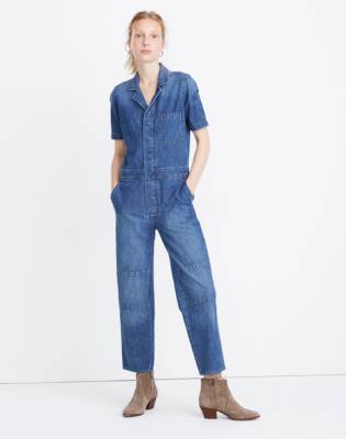 madewell denim coverall jumpsuit