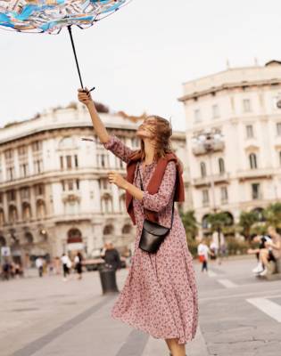 long sleeve tiered dress