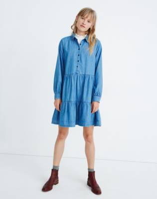 madewell denim shirtdress