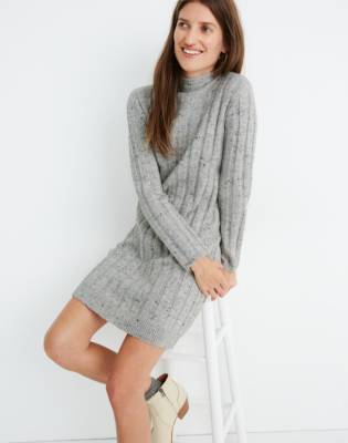 Donegal Rolled Mockneck Sweater Dress