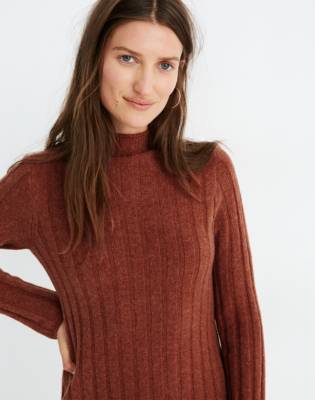 madewell mockneck sweater dress