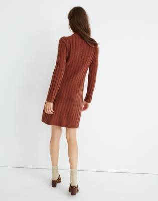 madewell mockneck sweater dress