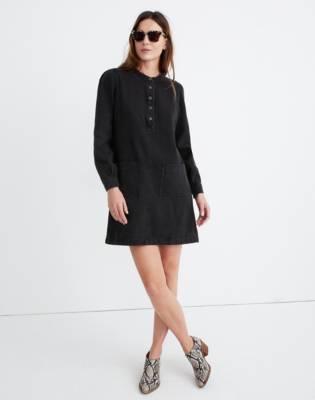 madewell black denim dress