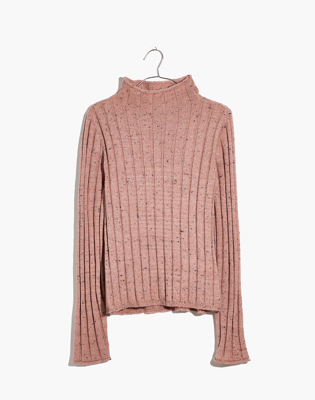 Madewell Sweater Donegal Evercrest Turtleneck Flecked Ribbed Coziest Yarn NWT