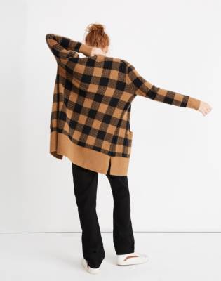 madewell plaid cardigan