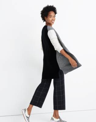 madewell kent cardigan colorblock