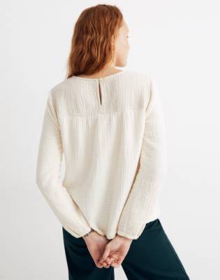 madewell smocked top