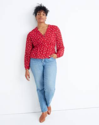 madewell peplum top