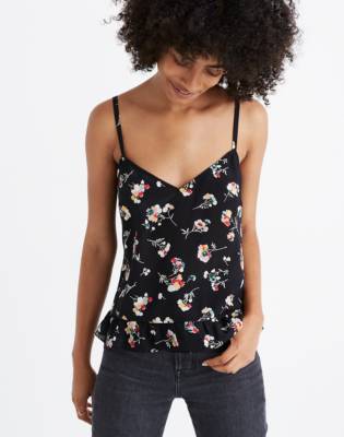 ruffle hem cami top