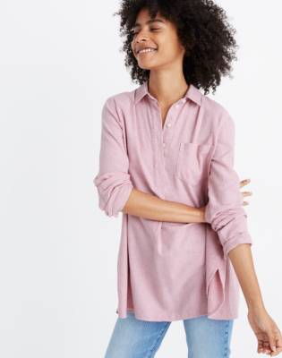 madewell button detail sweatshirt