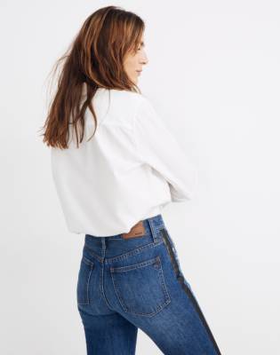 madewell tuxedo stripe jeans