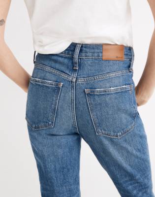 The High-Rise Slim Boyjean in Lavern Wash in null image 2