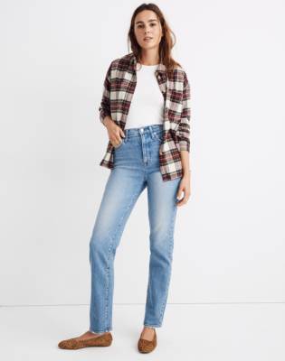 full length straight jeans