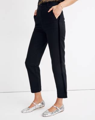 velvet stripe pants