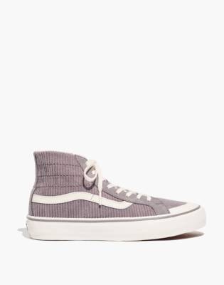 gray corduroy vans