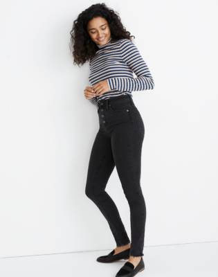 madewell curvy high rise skinny black
