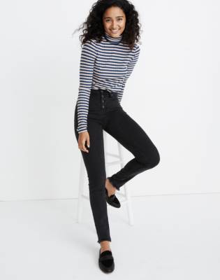 madewell curvy high rise skinny black