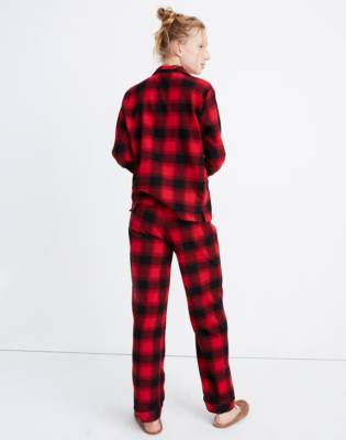 plaid pj set