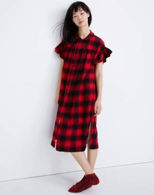 flannel pajama dress