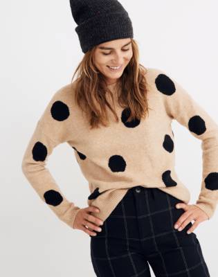 madewell polka dot cardigan