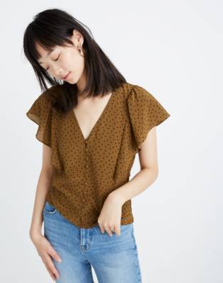 madewell polka dot top