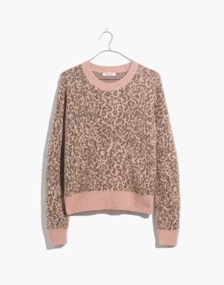 pink leopard sweater