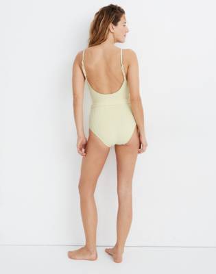 nina belted one piece swimsuit