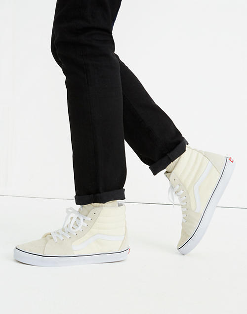 folder skør Marquee Vans® Unisex SK8-Hi High-Top Sneakers in White-on-White