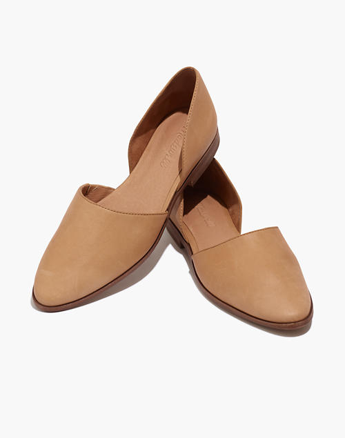 The Marisa d'Orsay Flat in Leather in desert camel image 1