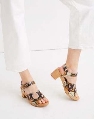 snake skin clogs