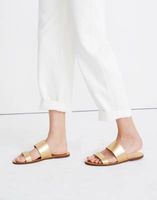 two strap slide sandals