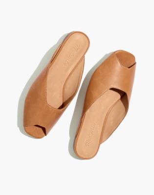leather open toe mules